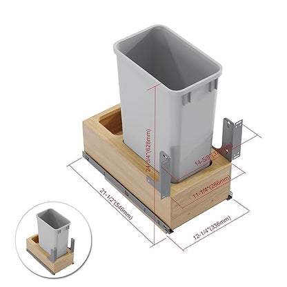 Dowell Single 50Qt Undermount Trash Pull-Out Waste Container