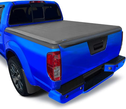 Tyger Auto T1 Soft Roll-up Truck Bed Tonneau Cover Compatible with 2005-2021 Nissan Frontier; 2009-2012 Suzuki Equator | 5' (59") Bed | TG-BC1N9034, Black