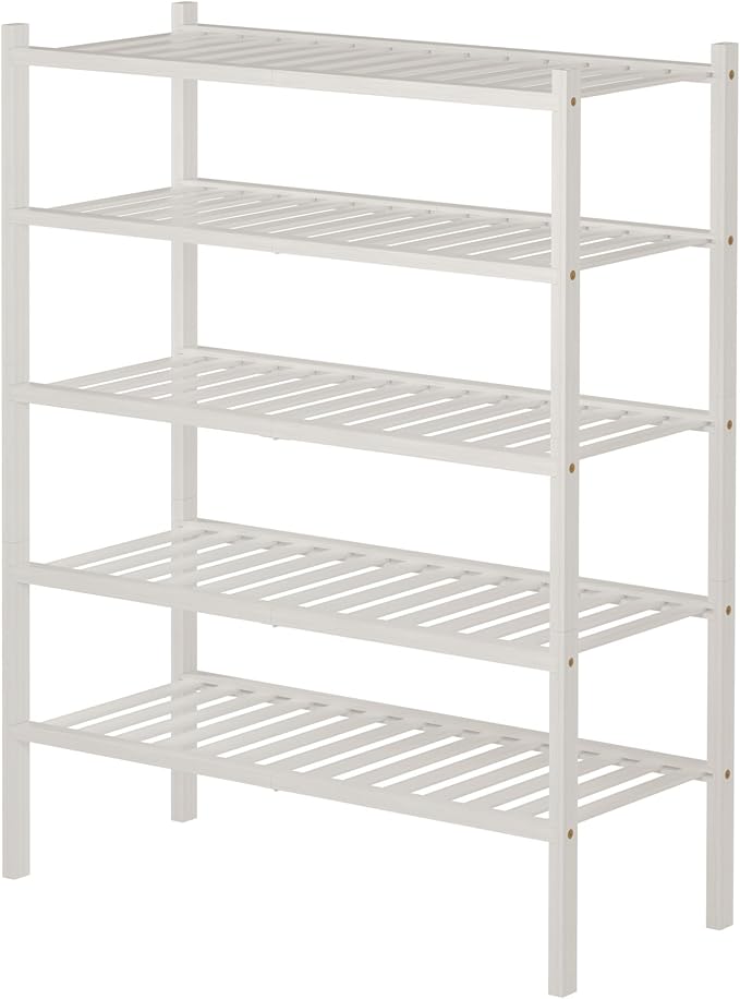ROMGUAR CRAFT 5 Tier Bamboo Shoe Rack