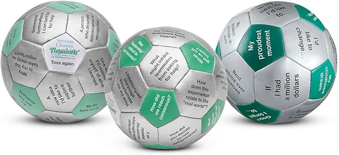 Trainers Warehouse 6" Thumball Collection, 32 Prompts for Conversation, Team Building, Relationship and Training
