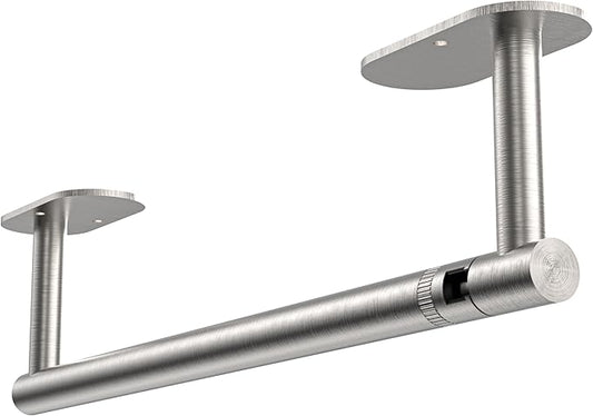RUACQ Paper Towel Holder Under Cabinet, Wall Mounted or Adhesive Stainless
