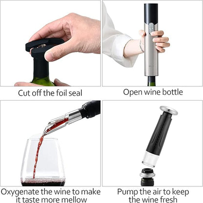 CIRCLE JOY Electric Wine Opener Set Automatic Wine Opener Kit