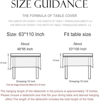 patdrea Designer Pink Linen Table Cloth for Rectangle Table,Vintage Floral with Birds Pattern Decorative Tablcloth,French Table Cover for Kitchen Dining,Thanksgiving,Christmas,63"x110"-Kulom a