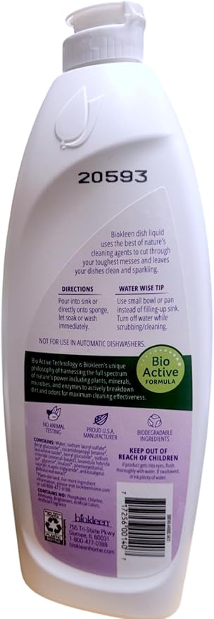 Biokleen Hand Dish Liquid Lavendar Lily 25 oz