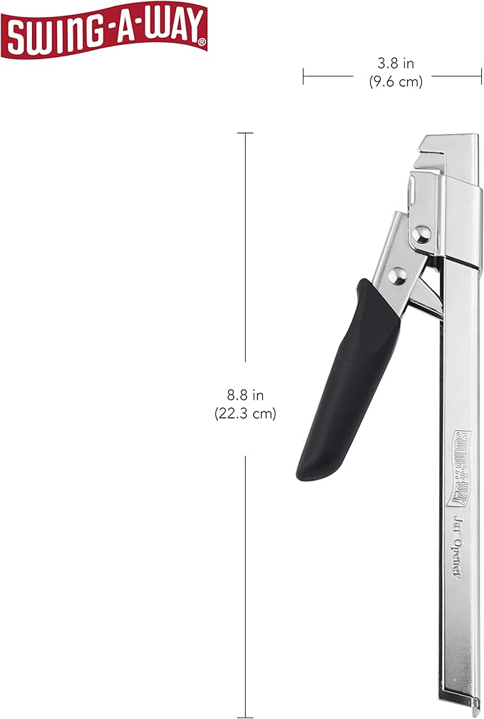 Swing-A-Way Comfort Grip Jar Opener, Adjustable Multifunctional Stainless Steel