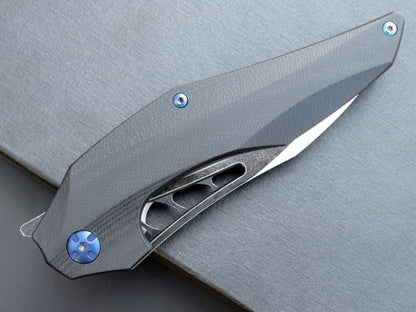 Eafengrow EF226 Folding Knives D2 Steel Blade and G10 Handle Knife Outdoor Camping Hiking EDC Tools (black)