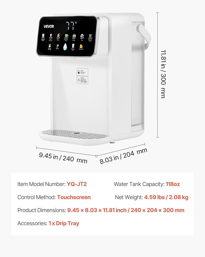 VEVOR Instant Hot Water Dispenser, Countertop Boiling Water Dispenser