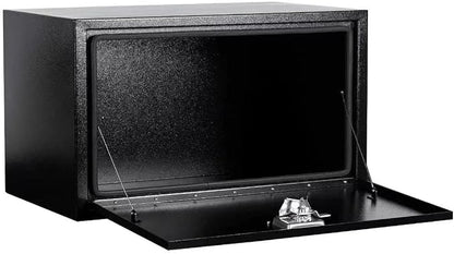 Underbody Truck Tool Box, Heavy Duty Steel Underbody Toolbox with T-Handle Lock & Weatherproof Seal, Lockable Truck Trailer Tool Box for Pickup, Flatbed, RV, Van, Utility Vehicles - 30×12×14