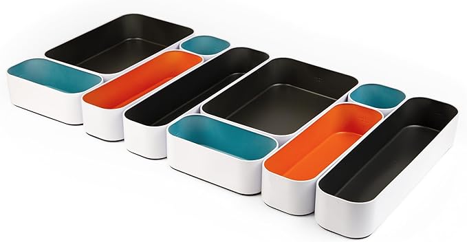 Three by Three Seattle 10 Piece Metal Organizer Tray Set