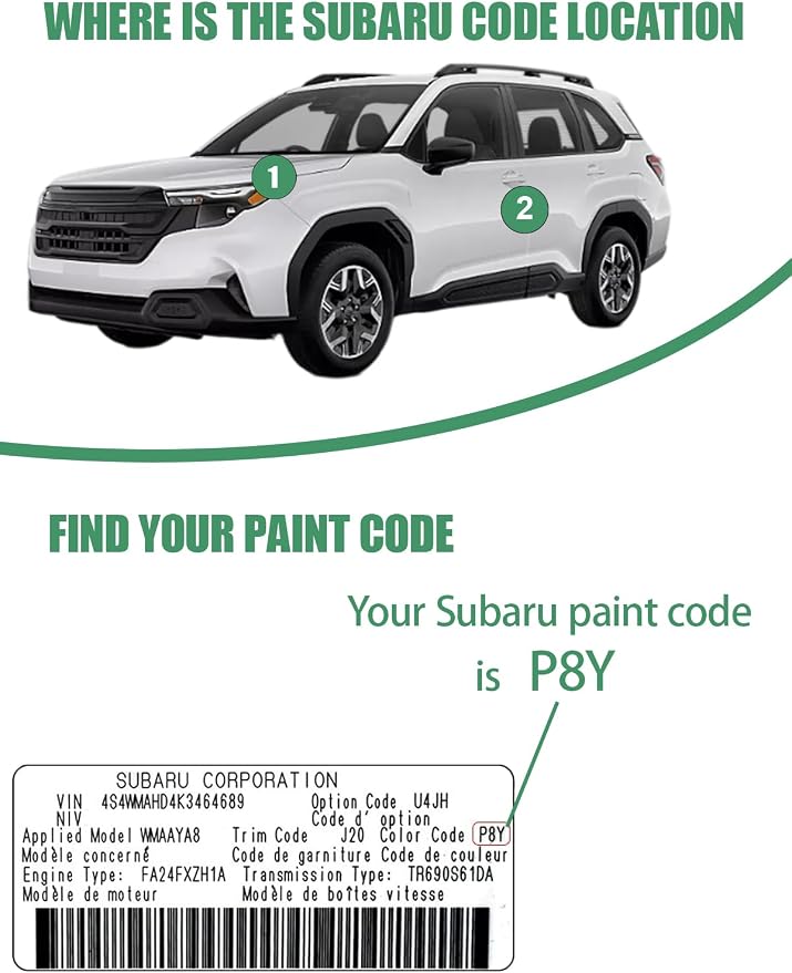 PAK Sunshine Orange Touch Up Paint for Subaru, Color Accurate Car Paint Scratch Repair Pen, Quick & Easy Fix Automotive Chips and Nicks