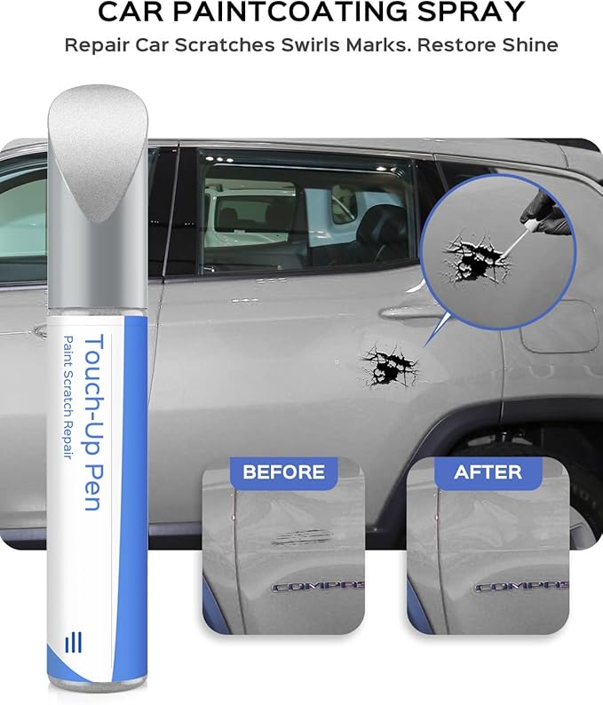 PSC/JSC Billet Silver Metallic Touch Up Paint Compatible with Jeep Exact Match Chips and Nicks Touch Up