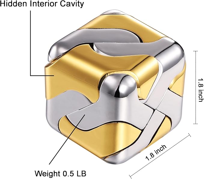 Metal Puzzle - 3D Cube Brain Teaser Puzzle