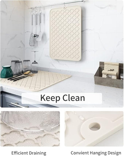 AMOAMI-Dish Drying Mats for Kitchen Counter-Silicone Dish Drying Mat-Kitchen