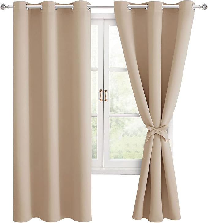 Hiasan Blackout Window Curtain Panels, Thermal Insulated, Light Blocking