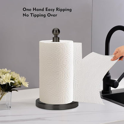 Kalitro Paper Towel Holder Countertop, Standing Paper Towel Roll Holder
