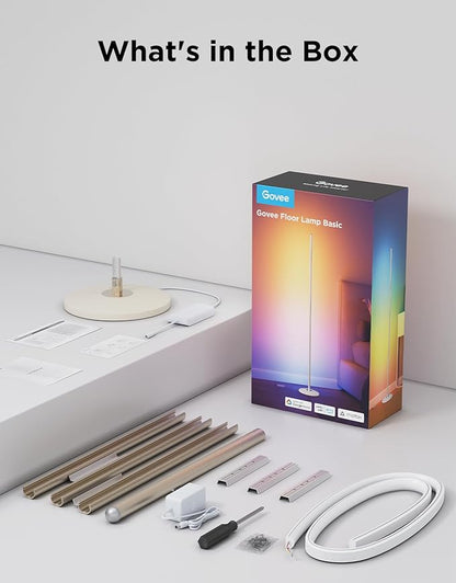 Govee RGBIC Floor Lamp Basic, LED Corner Lamp Works