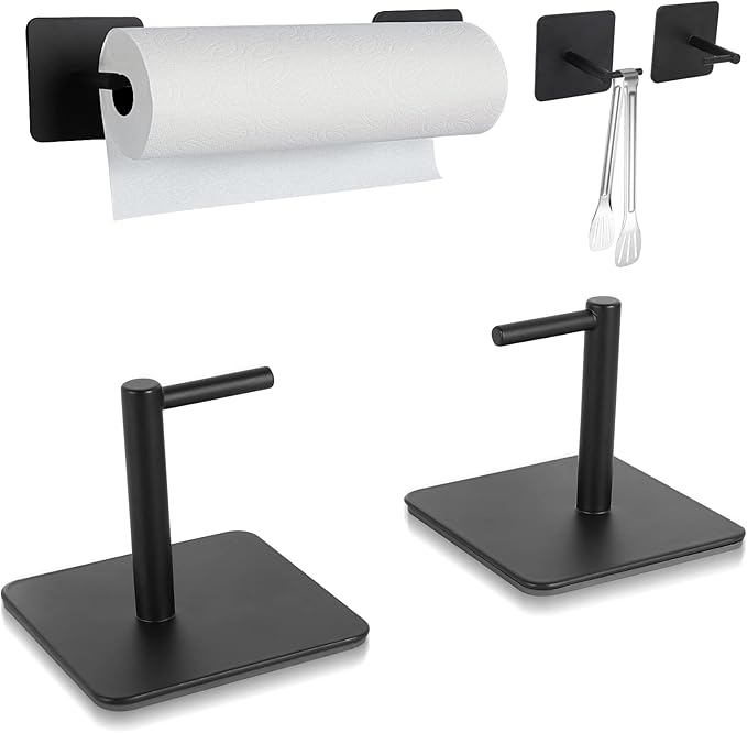 Paper Towel Holder Black Magnetic Mount Paper Tower Bar