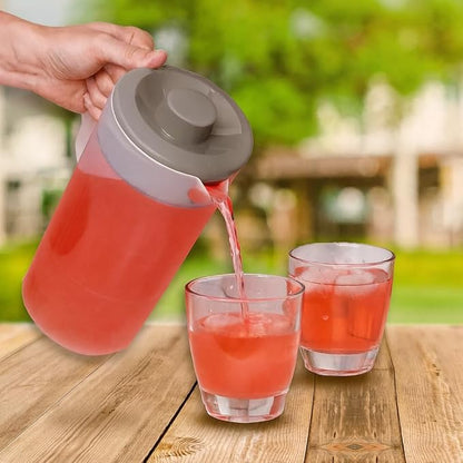 Water Pitcher with Lid 1 Gallon Pitcher, Freezer/Dishwasher Safe, BPA Free &