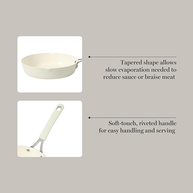 Martha Stewart Heathland 9.5 Inch Aluminum Cookware Non-Toxic Premium Ceramic