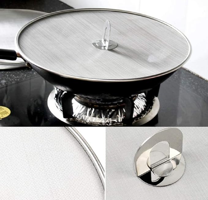 304 tainless Steel Splatter Screen Pan Lid