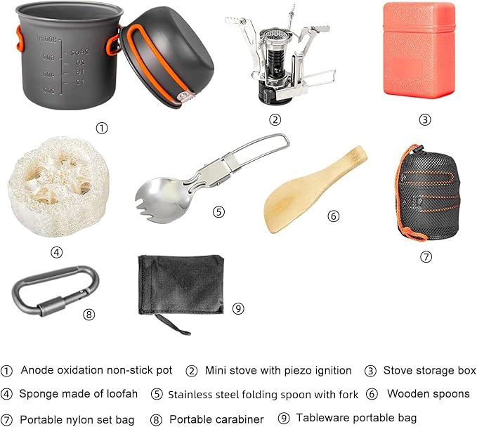 Camping Cookware Set with Stove