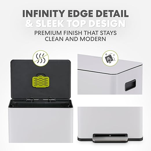 Simpli-Magic Infinity Edge 60 Liter / 16 Gallon Rectangular Hands-Free Extra