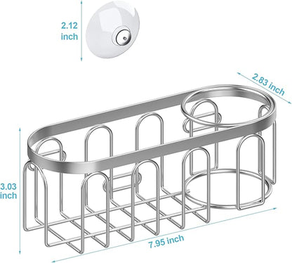 2-in-1 Sponge Holder for Kitchen Sink, Sink Caddy Kitchen Sink Organizer