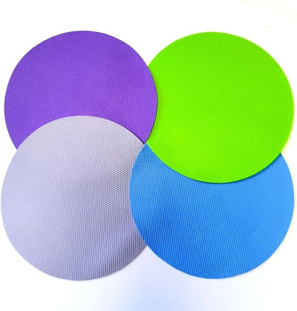 4pcs Rubber Jar Opener Bottle Gripper Non Slip Pad Multi-function Can Opener