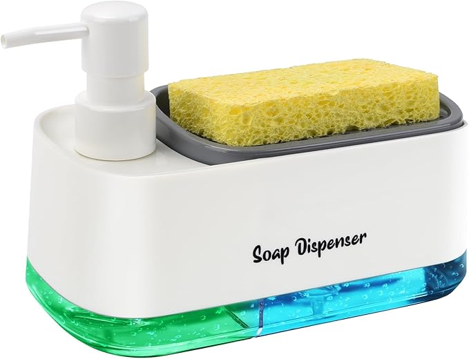Kitchen Dish Soap Dispenser Set，Dish and Hand Soap Dispenser