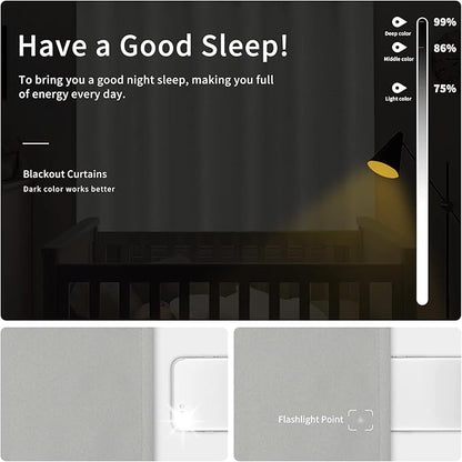 Easy-Going Blackout Curtains for Bedroom, Solid Thermal Insulated Grommet and