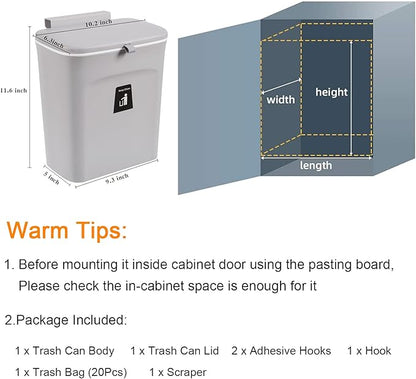 Tiyafuro 2.4 Gallon Kitchen Compost Bin