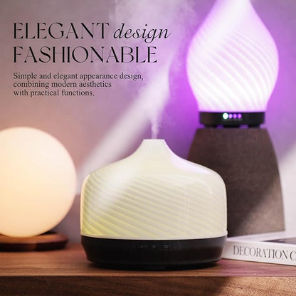 Porseme 500ml Glass Essential Oil Diffuser Aromatherapy Ultrasonic Cool Mist
