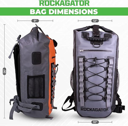 Rockagator Waterproof Backpack - 40 Liter HYDRIC Series Water Proof Floating Dry Bag River Pack