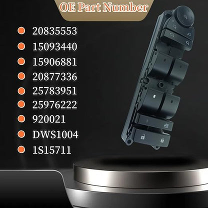 20835553 Driver Side Power Master Control Window & Door & Mirror Lock Switch