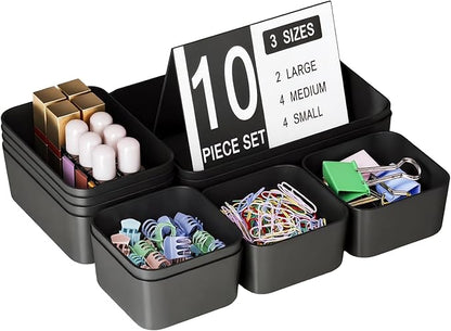 Plastic Drawer Organizers, Bathroom and Vanity Organizer Plastic Tray, Makeup
