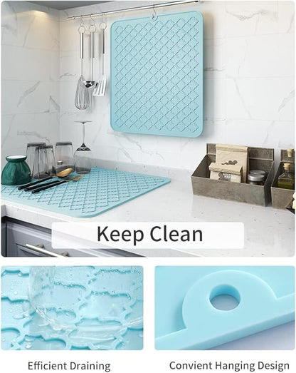 AMOAMI-Dish Drying Mats for Kitchen Counter-Silicone Dish Drying Mat-Kitchen