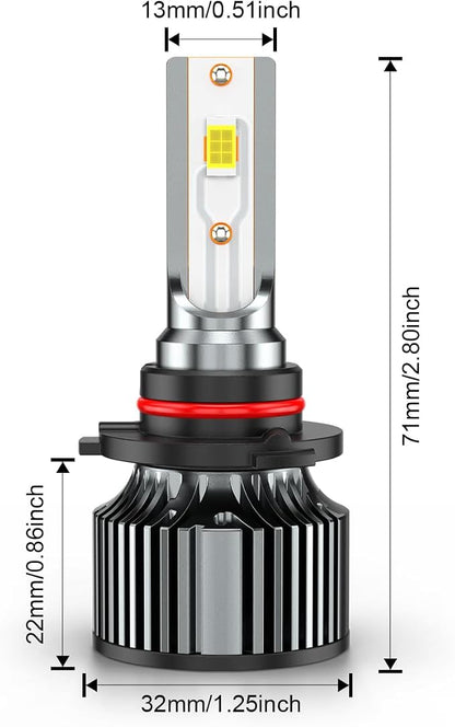 Compatible for Toyota Corolla/ Nissan Titan High Low Beams Bulbs 2004 2005 2006 2007 2008 2009 2010 2011 2012 2013 2014 2015, 6500K White Powersports Lights, Plug and Play, for Off-Road Use, Pack of 4