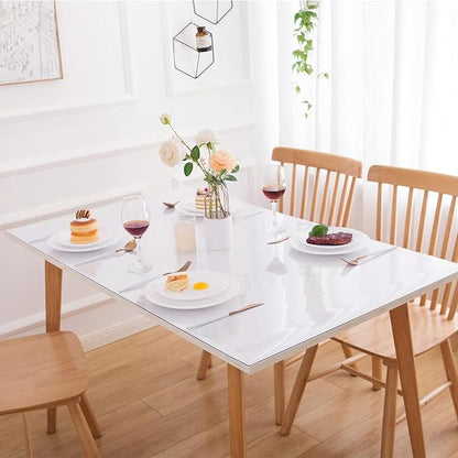 17 x 42 Inch Clear Table Cover Protector, Clear Desk Mat, Transparent Table Protector, 1.5mm Plastic Table Cover, Vinyl Table Protector, Desk Mats on Top of Desks