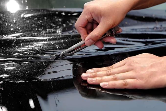 PPF Paint Protection Film Gloss Black Silver Metallic Self Healing Auto Bra Vinyl Wrap Invisible Scratches Shield Sheet DIY with Tool Set 5FTx25FT