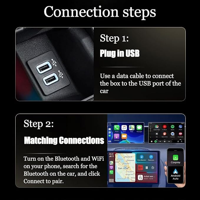 Carplay Adapter for Chevrolet Malibu 2016 2017 2018 2019 2020 2021 2022 2023 2024 2025, Plug & Play Car Interface Dongle Carplay Box Supports Navigation Music & Voice Control Stable
