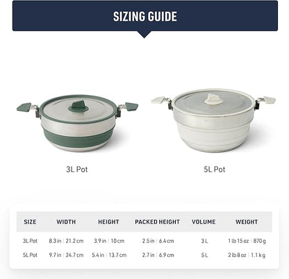 Sea to Summit Detour Stainless Steel Collapsible Pot