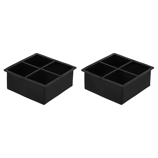 Amazon Basics Large Silicone Square Ice Cube Trays