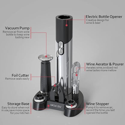 CIRCLE JOY Electric Wine Opener Set Automatic Wine Opener Kit