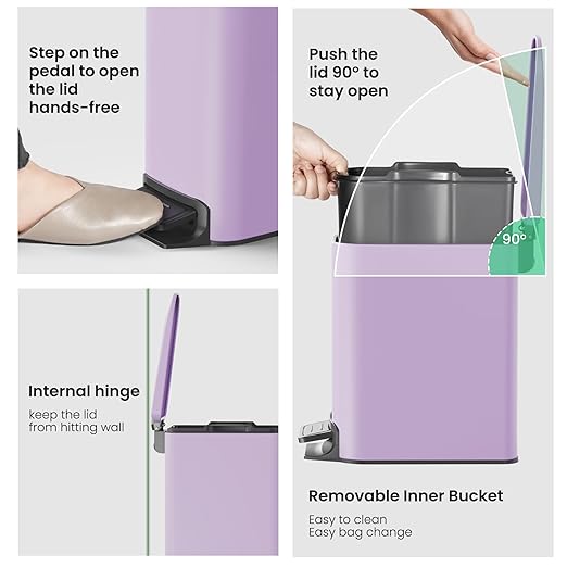 Cesun Small Bathroom Trash Can