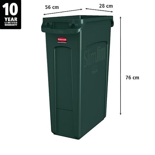 Rubbermaid Commercial Products Slim Jim Plastic Rectangular Recycling/Compost