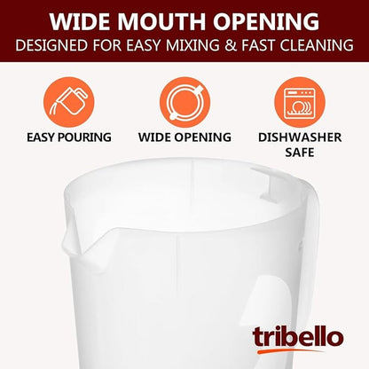 Tribello 1 Gallon Pitcher with Lid, Freezer/Dishwasher Safe, and BPA Free
