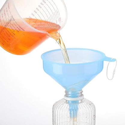 Honeydak 24 Pcs Plastic Funnels 4.7 Inch Wide Mouth Multi-Purpose Funnels
