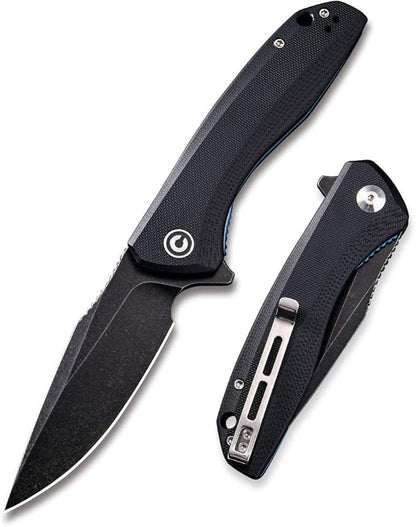 CIVIVI Folding Pocket Knife Baklash C801H (Double Black)