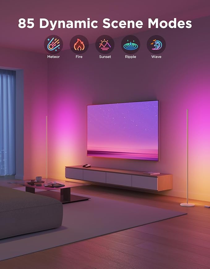 Govee RGBIC Floor Lamp Basic, LED Corner Lamp Works