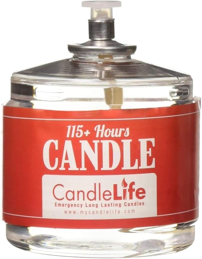 115 Hour Plus Emergency Candles, Clear Mist - Set of 3 Long-Burning Survival Candles